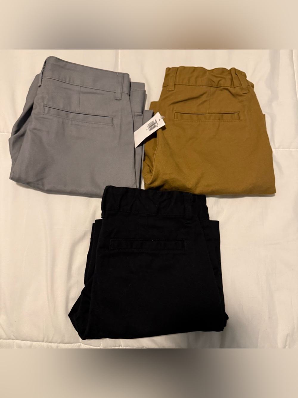 Kids Shorts 3 Pairs - Black, Gray, and Mustard